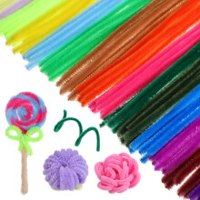 400 Pcs Flexible Pipe Cleaners For Crafts Soft Fuzzy Chenille Stems Twisting Sticks Diy Fuzzy Crafts Accessories 20 Colors
