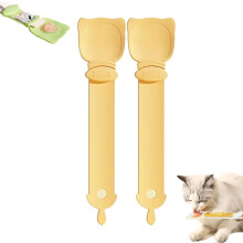 Lickable Cat Treat Spoon, Squeeze & Serve Feeder for Kittens & Cats (Yellow), Compatible with XX