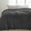 Super Soft Flannel Fleece Throw Blanket, Dark Grey Check 1