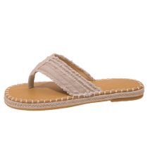 Women's Casual Espadrille Flip Flops – Comfortable, Non-Slip, Soft-Lined, Stylish Beach Sandals (Compatible with 2025)
