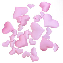 100Pcs Romantic Married Love Heart Sparkle Confetti Table Wedding Party Scatter (Pink,3.5 cm)