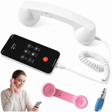 2026 New Retro Landline Style Phone Handset - Type-C Wired Receiver for Cell Phones, Video Conferences/Calls/Meetings