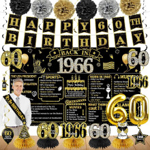 Kit de Decoração para Festa de 80 Anos – Tema Favo de Mel e Espirais