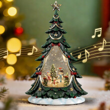 Lanterne de Noël bonhomme de neige avec musique et lumières LED