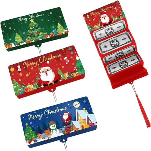 Weihnachtsgeschenkkumschläge mit 6 oder 10 Fächern (Set)