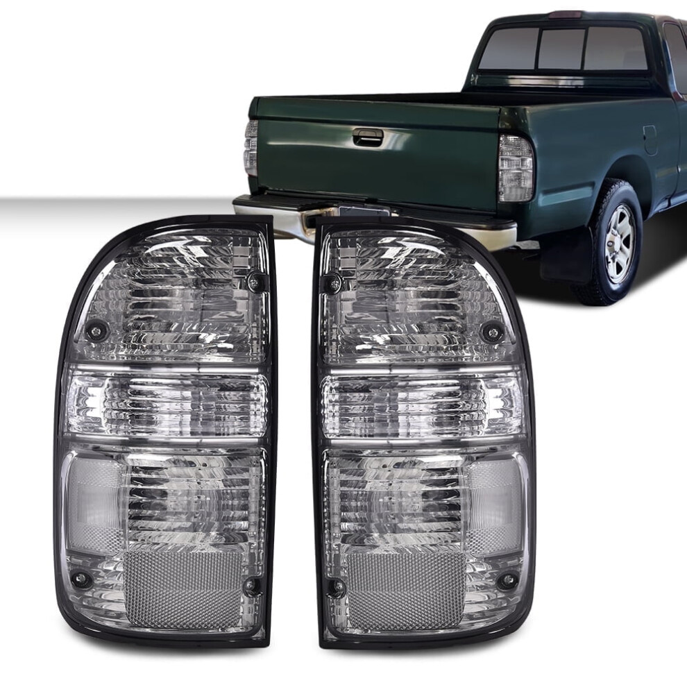 Pit66 Lh & Rh Smoked Tail S Fit For 2001-2004 Toyota Tacoma Brake Lamp Assembly 1Pair Light 9479868204997