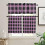 Tacar Cuirtíní Cistine Gingham 3 phíosa le Valans 1