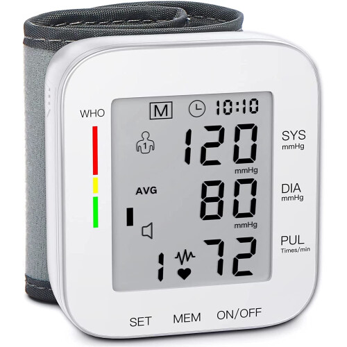 Polsbloeddrukmeter met groot LCD-scherm