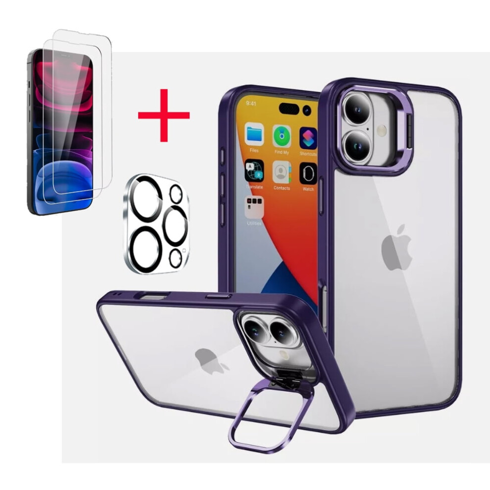 Xhy Iphone 16 Clear Case With Screen And Lens Protector, 9370362235268