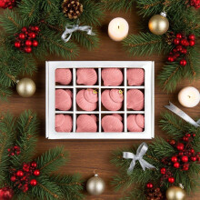 Flocked Christmas Balls Set of 12 - Premium Shatterproof Xmas Ball Ornaments for Christmas Tree Holiday Indoor Decoration, Party Supplies, Pink