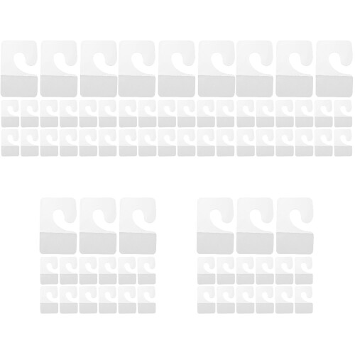 1000Pcs Clear Plastic Hanging Tabs Hooks for Retail and Storage Use 2