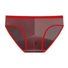 Men Briefs Mid-rise Perspective Thin Underwear with Separate Pouches Soft Texture Breathable Elastic Panties