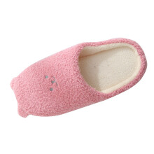 Women's House Slippers Slip-On Anti-Skid Bear Indoor Casual Shoes Snow Slippers 36-37 Red