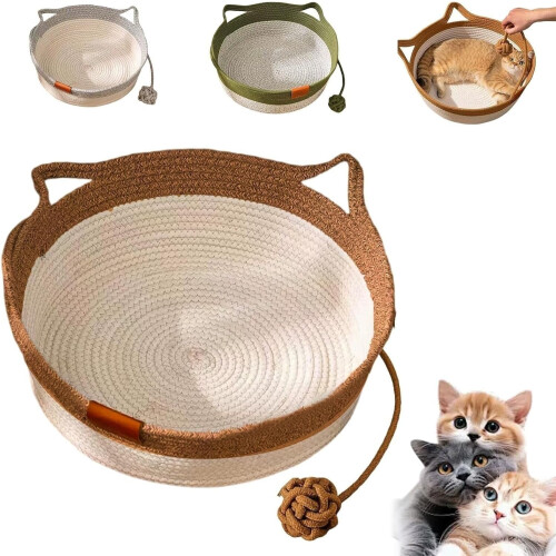 Leaba Cat Rópa Cadáis le Liathróid Scrátála – Mór