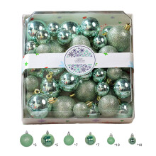 44pcs Shatterproof Christmas Ornaments Set (2") – Red, Green, Gold, Pink Balls for Tree & Party Decor