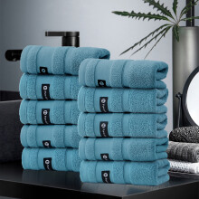 Lot de 10 serviettes de bain en coton épais, doux et absorbants pour le visage et le corps. Idéal pour la maison. Cadeau parfait.