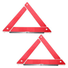 2 Pcs Reflective Sign for Car Emergency Warning Triangle Reflector Tripod Red