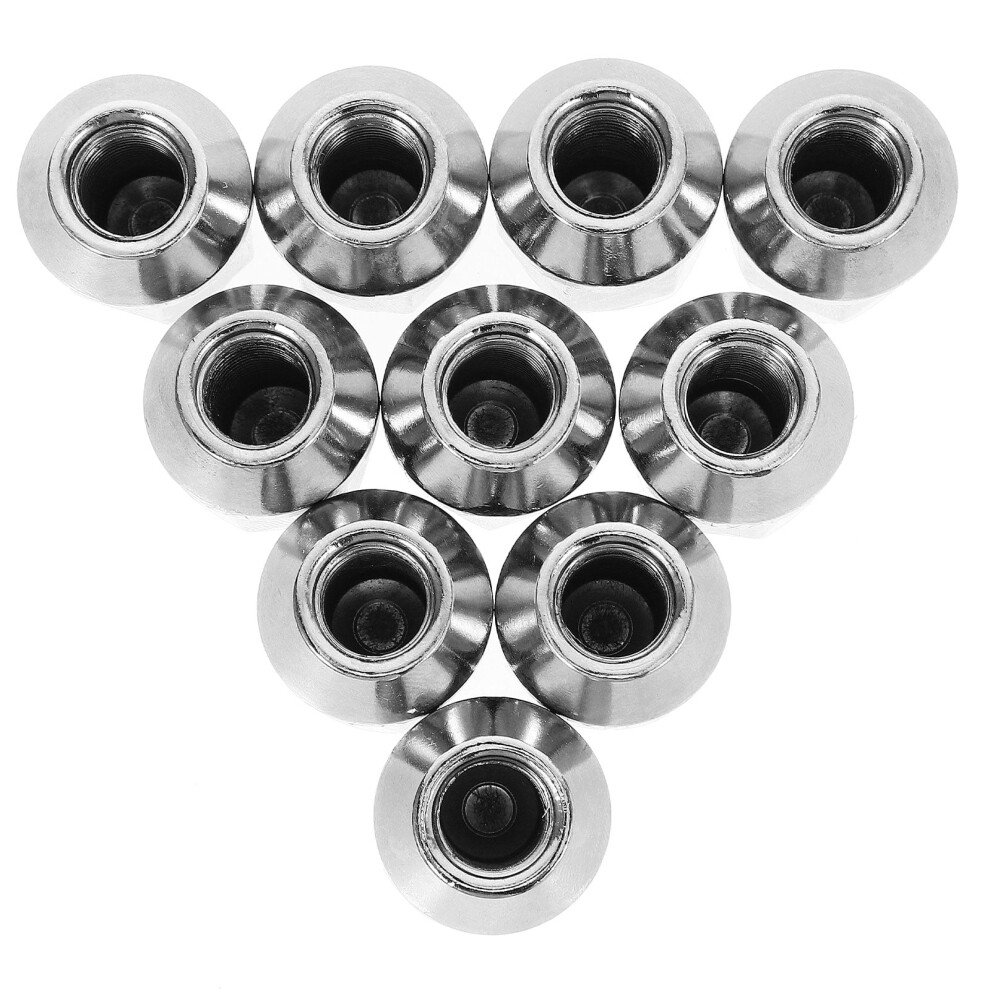 Worgeous 10 Pcs Lug Nuts For Cars Automotive Accessories Wheel Tire Silver 9180479082323