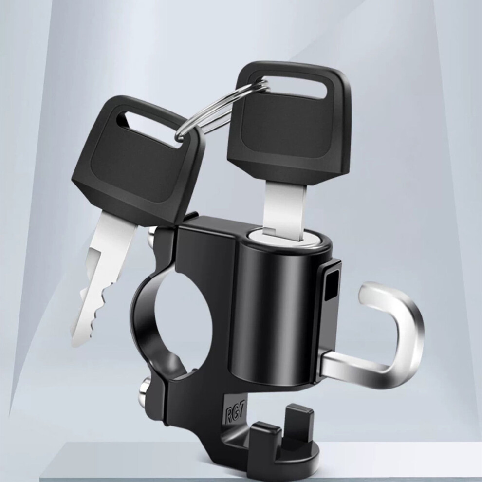Motorcycle Helmet Lock With Anti-Theft Hook, Aluminum Alloy, 86G, 10X10x2.5cm For Secure Storage On Bikes Scooters 9180479082668