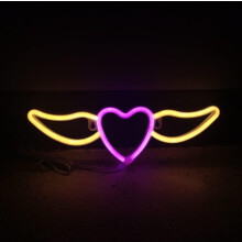 LED Neon Sign,Heart Neon Sign Night Light Wall LED Neon Lamp USB Battery Powered Led Neon Light Sign for Home Bedroom Bar Party Decoration