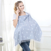 Breastfeeding Cover Breathable Cotton Grey for Mothers 1Pcs