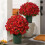 Funsdecor artificial sunset mums orange 5-bundle 1