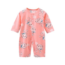 Pelele para bebé niña, mono para bebé niño, pelele de verano para recién nacidos con botones, estampado, cuello redondo, manga corta, cómodo y