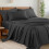Ensemble de draps Queen en rayonne de bambou et microfibre 4 pièces 1