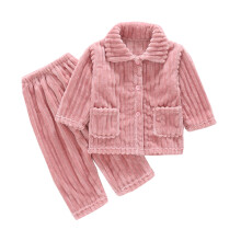 Ediodpoh Kids Flannel Pajama Set, 2pc Soft Homewear for Autumn/Winter, Warm Sleepwear for Girls & Boys, Pink, Ages 8-10