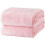 Blødt polyester fleece tæppe queen size pink 1