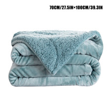 Double Stitch Alpaca Wool Throw Blanket – Soft, Warm, Luxury Fleece, Fall Plaid, Housewarming Gift, 27.5" x 39", Sage Valley