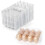 60 Pcs Clear Plastic Egg Cartons, 12-Count, 3x4 Grid, Reusable for Chicken Eggs – Compatible with Standard Egg Sizes 1
