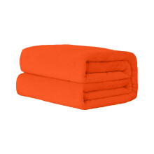 Fleece Throw Blanket for Couch, Corals Velvet Blanket Solid Color Super Soft Air Conditioning Fleece Blanket for Sofa Bedroom Living Room, Orange