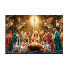 Stendardo per baldacchino della Natività in velluto color pesca