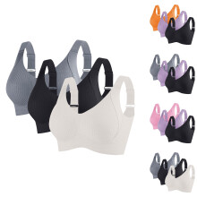 Soutien-gorge de sport, lot de 3 soutiens-gorge sans armatures pour femme, maintien léger et sans coutures, idéal pour la détente, les activités