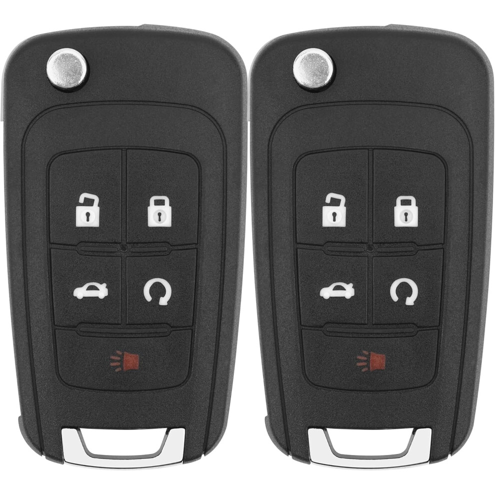 2Pcs Key Fob Replacement For Buick Encore (2014-2019), Lacrosse (2010-2016), Regal (2011-2017), Verano (2012-2017), Equinox, Camaro, Cruze, Malibu, 9180479085089