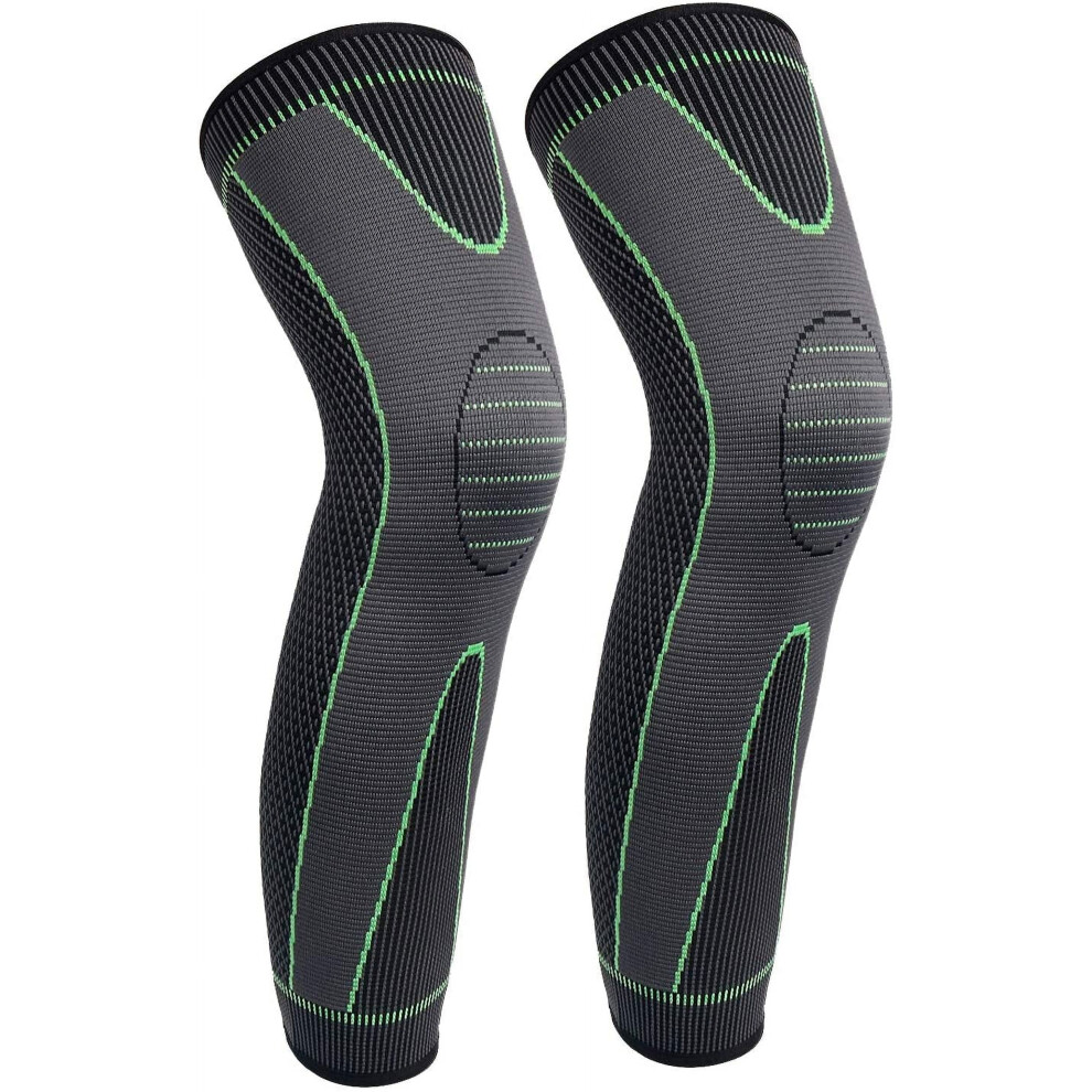 Full-leg compression sleeves for men & womenâknee support, arthritis relief, varicose vein & swelling reduction; ideal for basketball, cycling,