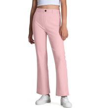 Kids' School Uniform Pants – Solid Pink, High-Waisted, Stretchy, Straight Leg with Pockets, 11-12 Years