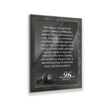 Cadre pour 25 ans de mariage 13 x 16 po – Convient pour une impression 11 x 14 po
