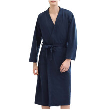 Men's Waffle Kimono Bathrobe Quick Dry Lightweight Sleepwear with Pockets Tie Closure Plus Size M - XL Casual Loungewear Spa Robe for Men Home Wear