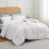 Witte microvezel dekbedset met kussenslopen 1