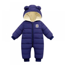 Baby Newborn Boys Girls Winter Warm Jumpsuit Jacket Ear Hooded Romper Thick down Onesies Coat 0-12M