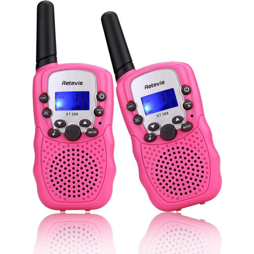 Παιδικά Walkie Talkie 22 καναλιών ροζ, συσκευασία των 2