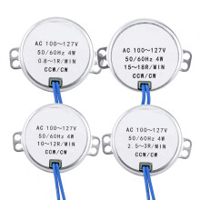 WALFRONT1pc AC100-127V4W Motore sincrono 50/60Hz CCW/CW Motore con riduttore, motore rotativo, motore sincrono
