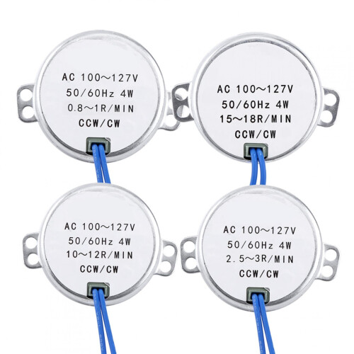 Σύγχρονος κινητήρας WALFRONT1pc AC100-127V4W, κινητήρας με γρανάζια 50/60Hz CCW/CW, περιστροφικός