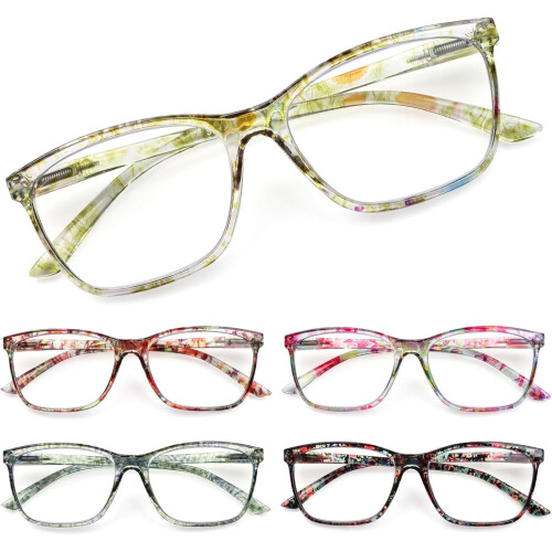 Blaulichtfilter-Lesebrille für Damen mit Feder