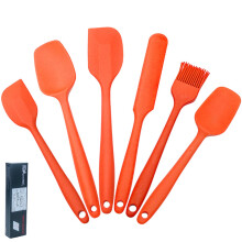 Conjunto de espátulas de cozinha de 6 peças em promoção, cor laranja.
