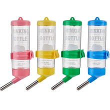 80 ml/125 ml tropffreie Trinkflasche für Kleintiere, Trinkflasche aus Kunststoff mit Stahlkugel-Design für Kleintiere wie Kaninchen, Frettchen,