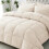 King Comforter Set Beige Ultra-Soft 7-Piece Oeko-TEX 1