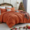 Terracotta King Comforter Set Burnt Orange 3-Pc 1